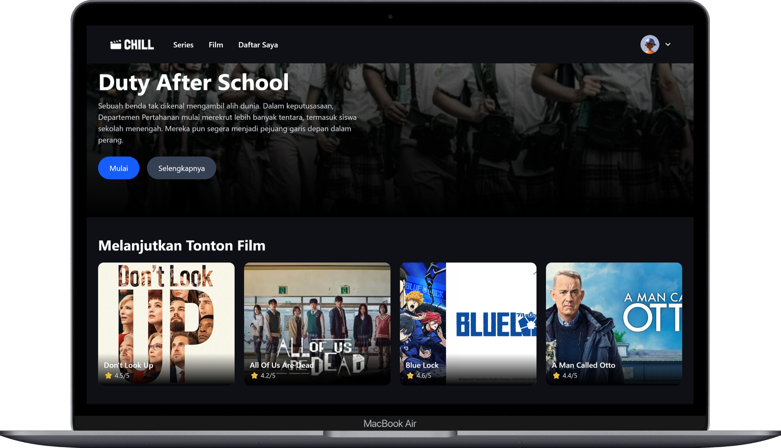 ChillMovieApp screenshot